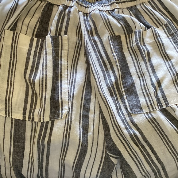 Land and Sea Linen Stretch Blend Wide Leg Pants Adjustable Stretch Waist - Picture 14 of 14